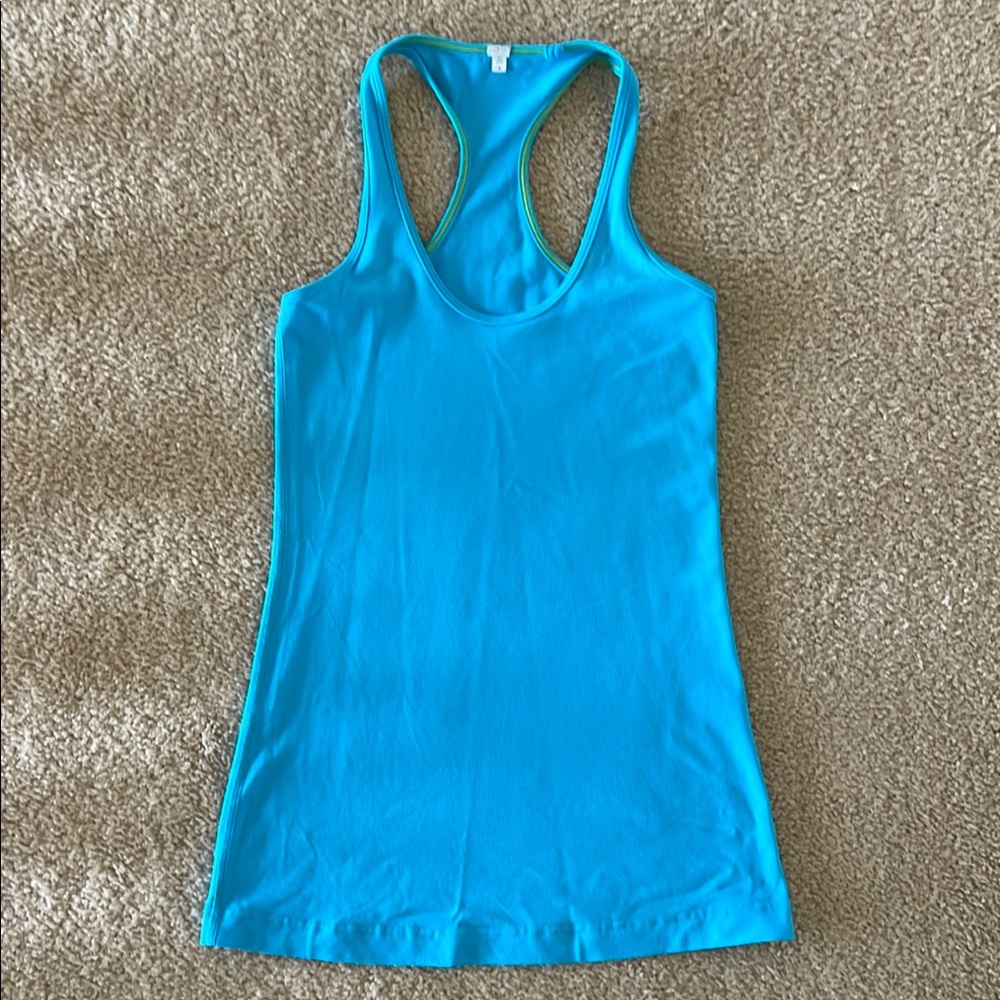Women's Blue Racerback Tank Top